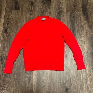 Jcrew holiday red cashmere sweater sz M